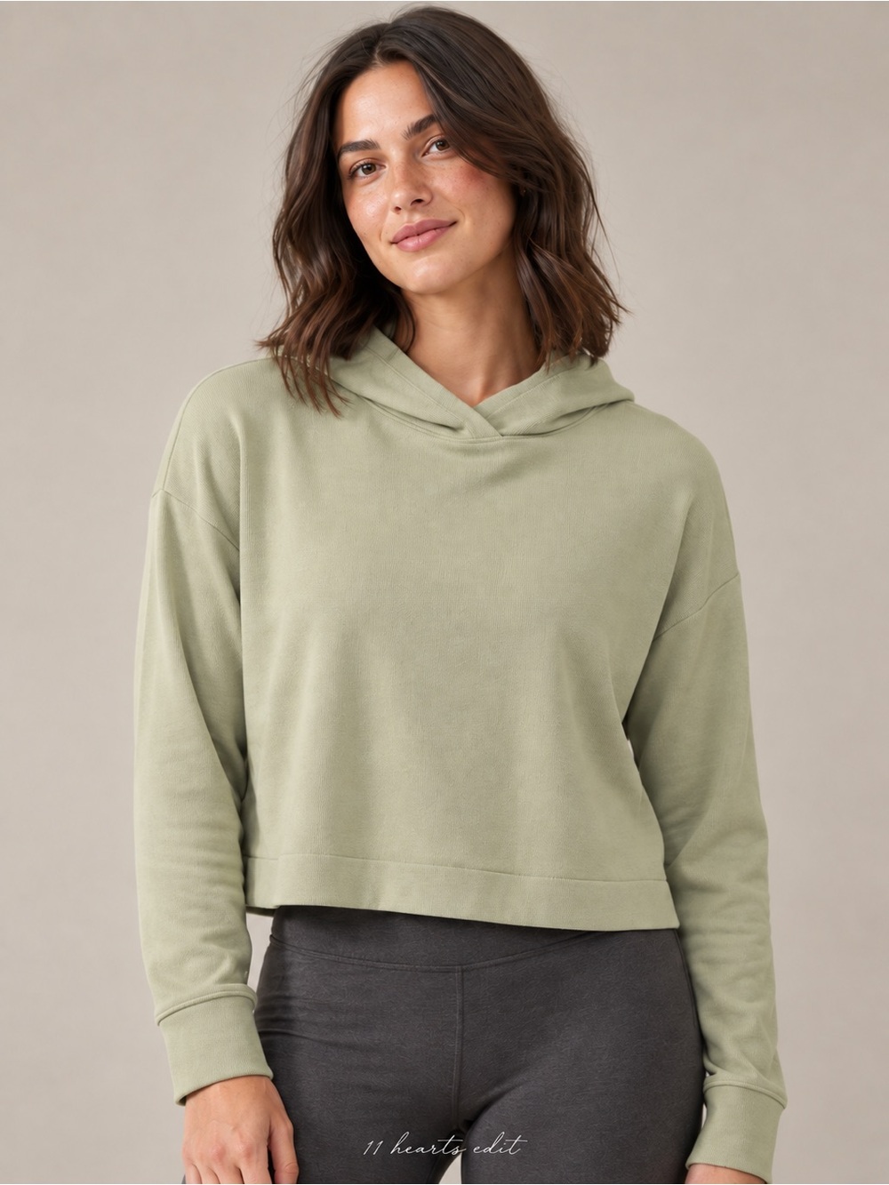 Athleta Presence Hoodie Size Small Moss Green